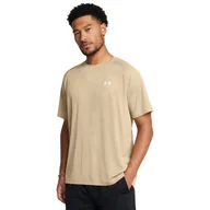 Koszulki sportowe męskie - Męska koszulka treningowa Under Armour UA Tech Textured SS - beżowa - UNDER ARMOUR - miniaturka - grafika 1
