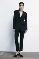 Spodnie damskie - Spodnie cygaretki z Crêpe - miniaturka - grafika 1