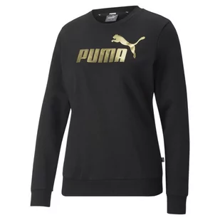 Bluza damska Puma ESS+ Metallic Logo czarna 84995601-M - Bluzy damskie - miniaturka - grafika 1