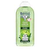 Szampony do włosów - Le Petit Marseillais | Siła & Połysk Apple & Olivier Organic Shampoo (300 ml) - Szampon bez silikonu do włosów normalnych - 98% naturalnego pochodzenia dla optymalnego połysku - miniaturka - grafika 1