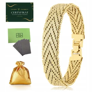 ELEGANCKA POZŁACANA BRANSOLETKA DAMSKA STAL CHIRURGICZNA 19 CM DLA KOBIETY - Bransoletki ELEGANCKA POZŁACANA BRANSOLETKA DAMSKA STAL CHIRURGICZNA 19 CM DLA KOBIETY - Bransoletki - miniaturka - grafika 1