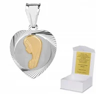 Biżuteria dla dzieci - 925 Srebrny Medalik Katolicki 925 2,13g 2,5cm M35 - miniaturka - grafika 1