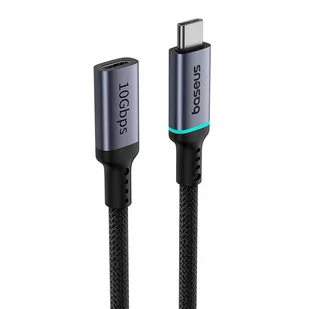 Przedłużenie kabla USB-C Baseus męski do żeński High Definition 10Gbps, 1m (czarny) - Kable komputerowe i do monitorów - miniaturka - grafika 3