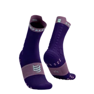 Skarpetki sportowe męskie - COMPRESSPORT Skarpetki do biegania trailowe PRORACING SOCKS V4 TRAIL purple/grape - miniaturka - grafika 1