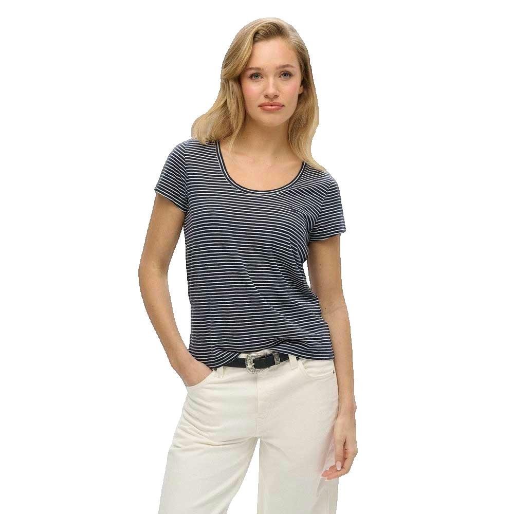 Superdry Krótka Koszulka z Dekoltem Scoop Neck