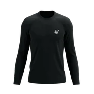 Koszulki sportowe męskie - COMPRESSPORT Koszulka biegowa z długim rękawem PERFORMANCE LS T-SHIRT black - miniaturka - grafika 1