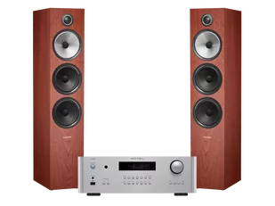 Rotel RA-1592 MK II (srebrny) + 703 S2 (różany) - Zestawy stereo - miniaturka - grafika 1