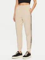 Spodnie sportowe damskie - Guess Spodnie dresowe W5RB00 KBYE2 Écru Regular Fit - miniaturka - grafika 1
