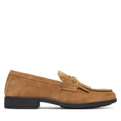 Półbuty damskie - Loafersy Tommy Hilfiger Chain Fringe FW0FW08972 Brązowy - miniaturka - grafika 1