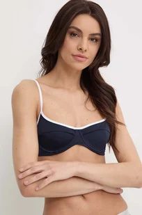 Tommy Hilfiger biustonosz kąpielowy kolor granatowy miękka miseczka UW0UW05241 - Stroje kąpielowe - miniaturka - grafika 1
