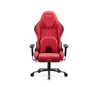 Fotele gamingowe - Diablo Chairs X.One Prime Normal Size Bloody Mary Gamingowy Do 140kg Tkanina Czerwony - miniaturka - grafika 1