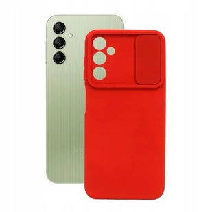 Etui Do Samsung A14 4G / 5G Silicone Lens Czerwone Obudowa Pokrowiec Case - Etui i futerały do telefonów - miniaturka - grafika 1