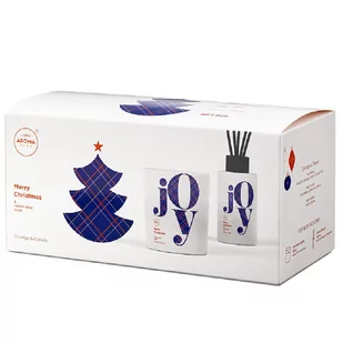 Aroma Home Christmas Joy Box Orange & Cloves (świeca 130g + patyczki 100 ml) - Świece - miniaturka - grafika 1