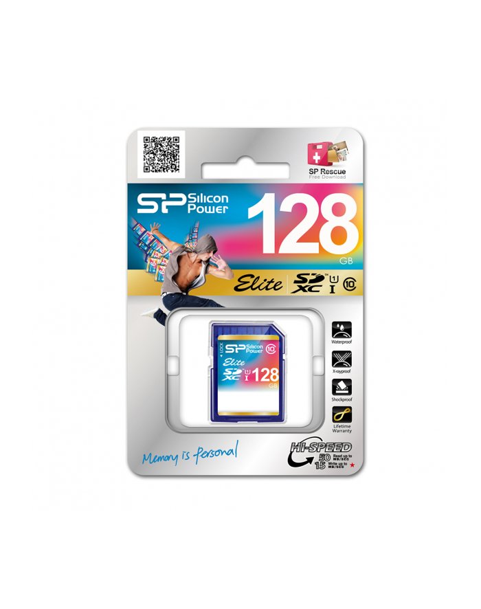 Karta pamięci Silicon Power SDXC Elite 128GB 85/10 MB/s Class 10 UHS-I U1 SP128GBSDXAU1V10