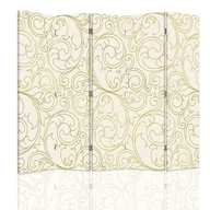 Parawany - Parawan dwustronny obrotowy FEEBY, Abstrakcja Beżowy 180x170 - miniaturka - grafika 1