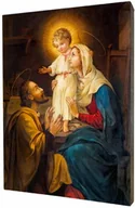 Ikony i obrazy sakralne - Święta Rodzina - obraz religijny na desce lipowej - miniaturka - grafika 1