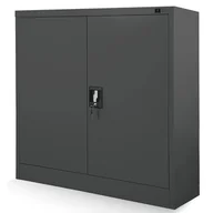 Szafki biurowe - JAN NOWAK model BEATA 900x930x400 metalowa szafka z drzwiami: antracytowa - miniaturka - grafika 1