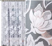Firany - Firana żakardowa wzór 023338, 300x180cm prosta w kwiaty (z obszyciem) - miniaturka - grafika 1