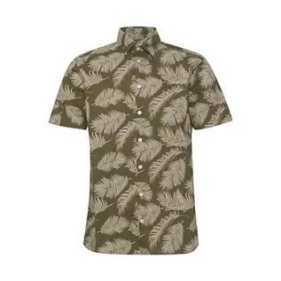Koszule męskie - CASUAL FRIDAY Męska koszula z nadrukiem CFAnton SS Palm 180521_Burnt Olive, XXL, 180521_burnt Olive, XXL - grafika 1