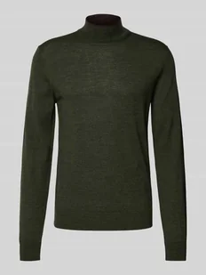 Sweter z dzianiny z golfem - Swetry męskie - miniaturka - grafika 1