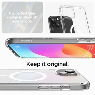 Etui APPLE IPHONE 15 Spigen Ultra Hybrid Mag MagSafe White transparentne - Etui i futerały do telefonów - miniaturka - grafika 10