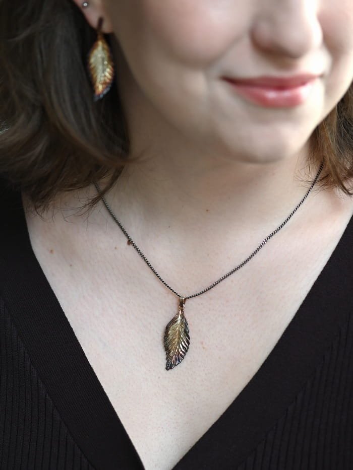 Skrzydłokwiat brązowy - zawieszka srebrna