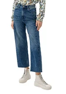 Spodnie damskie - s.Oliver Damskie spodnie jeansowe 7/8, niebieski, 40 - miniaturka - grafika 1