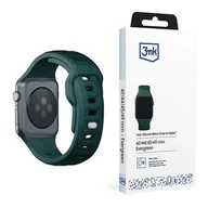 Akcesoria do smartwatchy - 3MK Silicone Watch Strap zielony/ evergreen silikonowy gumowy pasek dla Apple Watch 1/2/3/4/5/6/7/8/9/SE/Ultra/Ultra2 42/44/45/49mm - miniaturka - grafika 1