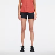 Spodenki damskie - Spodenki damskie New Balance WS33283BK  czarne - miniaturka - grafika 1