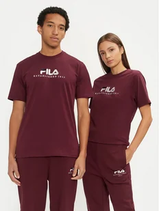 Fila T-Shirt Unisex Bedburg FAU0147 Bordowy Regular Fit - Koszulki i topy damskie - miniaturka - grafika 1