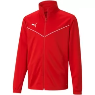 Piłka nożna - Bluza dla dzieci Puma teamRISE Training Poly Jacket Jr czerwona - miniaturka - grafika 1