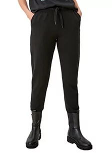 Spodnie damskie - s.Oliver Damskie spodnie do biegania, długie, czarny, L - grafika 1