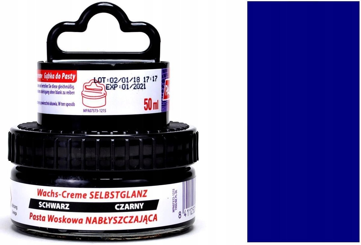 GRANATOWA Pasta do butów ze skóry licowej WOSK Krem do obuwia + APLIKATOR