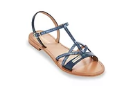 Sandały damskie - LES TROPEZIENNES PAR M. BELARBI HIRONELA, sandały damskie, granatowe-Multi, 40 EU, granatowy multi, 40 EU - miniaturka - grafika 1