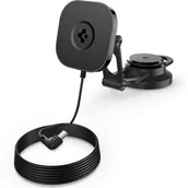 Uchwyty samochodowe do telefonów - Spigen Uchwyt samochodowy OneTap Pro ITT90W-3 Qi 7.5W do Tesla Model 3 / Y / X / S do iPhone z MagSafe, czarny - miniaturka - grafika 1