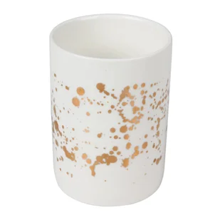 Kubek na szczoteczki do zębów biało złoty Roni - Akcesoria łazienkowe Kubek na szczoteczki do zębów biało złoty Roni - Akcesoria łazienkowe - miniaturka - grafika 1