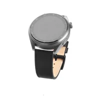 Akcesoria do zegarków - FIXED Leather Strap do Smartwatch (22mm) wide black - miniaturka - grafika 1