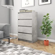 Komody - vidaXL Komoda, betonowa szarość, 60 x 35 x 98,5 cm, płyta wiórowa - miniaturka - grafika 1