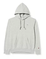 Bluzy męskie - Champion Męska bluza z kapturem, Szary nakrapiany (logm), XS - miniaturka - grafika 1