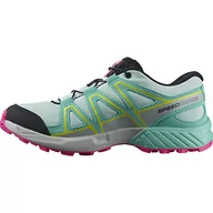 Buty dla chłopców - Salomon Speedcross Climasalomon wodoodporne dziecięce buty outdoorowe, Optymalne dopasowanie, przyczepność, praktyczny komfort, Wybielana spódnica księżycowa Aqua Blue Radiance, 38 EU - miniaturka - grafika 1