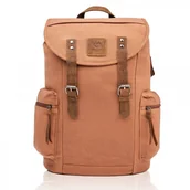 Plecaki - Plecak męski jasny brązowy PAOLO PERUZZI GA414 - miniaturka - grafika 1
