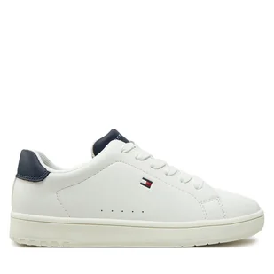 Sneakersy Tommy Hilfiger Low Cut Lace-Up Sneaker T3X9-33848-1355 S Biały - Buty dla chłopców - miniaturka - grafika 1