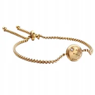 Bransoletki - Bransoletka Zodiakalna Bliźnięta - złoty kolor, regulowana - miniaturka - grafika 1