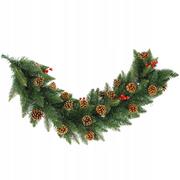 Ozdoby bożonarodzeniowe - Girlanda choinkowa świąteczna 115 cm, szyszki - miniaturka - grafika 1