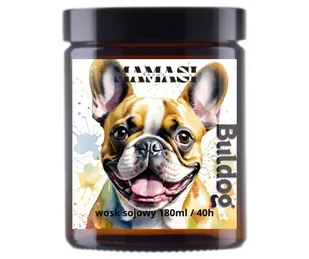 Pies Buldog Świeca Sojowa Zapachowa 180Ml Urodziny, Imieniny, Psiara - Świece - miniaturka - grafika 1