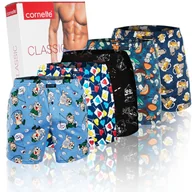 Majtki męskie - Cornette Bokserki Męskie Luźne Bawełniane 5 sztuk BM159 Rozm L - miniaturka - grafika 1