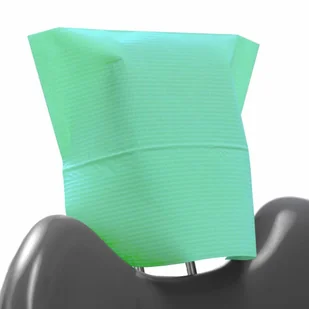Pokrowiec na zagłówek stomatologiczny 32cm x 28cm zielony podfoliowany 54g DentixPro 50szt - Kosmetyczne akcesoria jednorazowe - miniaturka - grafika 1
