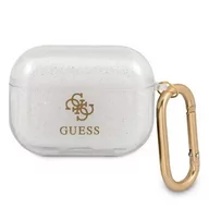 Akcesoria do słuchawek - Guess GUAPUCG4GT AirPods Pro cover Transparent Glitter Collection - miniaturka - grafika 1