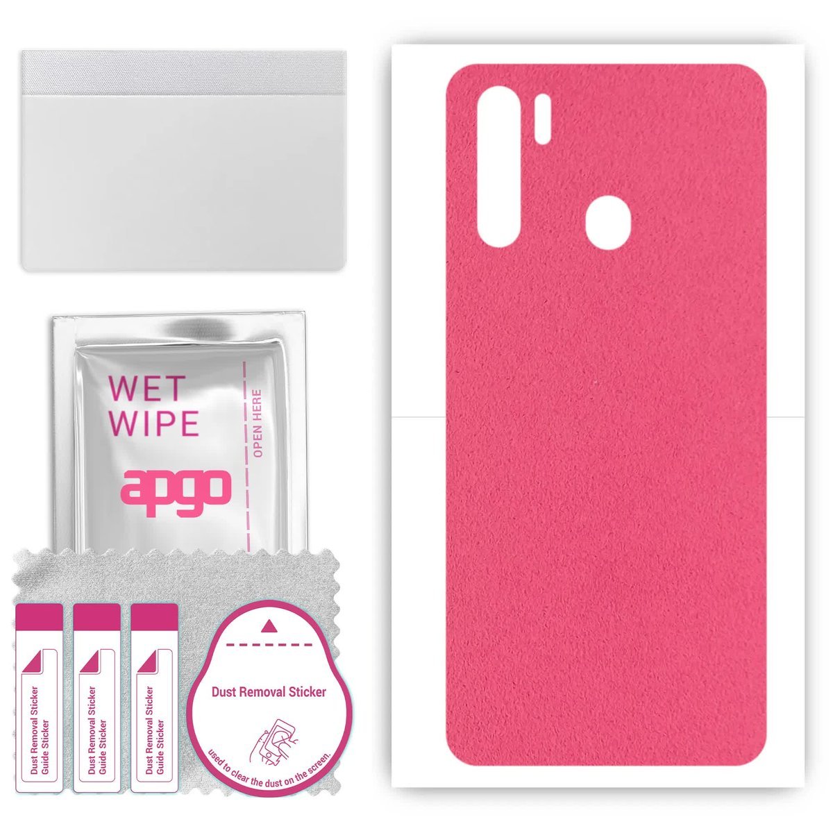 Folia naklejka skórka strukturalna na TYŁ Zamsz do Blackview A80 Plus - Zamsz Różowy - apgo SKINS