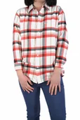 Koszule damskie - WRANGLER BOYFRIEND SHIRT EGRET OFF WHITE KOSZULA - miniaturka - grafika 1